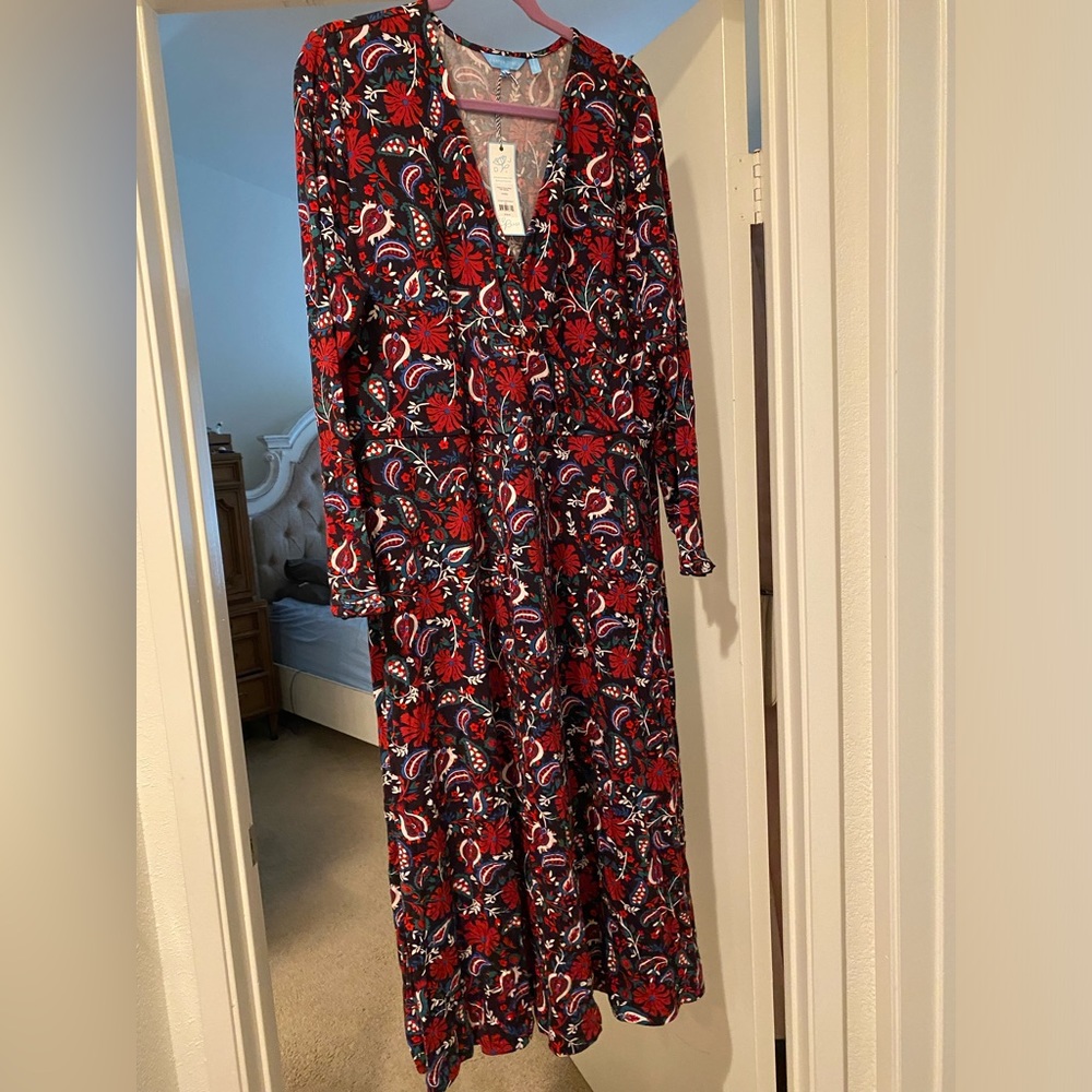 Draper James paisley knit wrap dress BNWT XXL